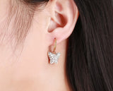 Crystal Heart Drop Earrings For Women Girl Gold Plating Earring Wedding brincos 