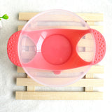 Baby Suction Cup Bowl Temperature Sensing Spoon and Cover Slip-resistant Solid Feeding Set for Learnning Dishes
