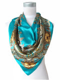 Hot Sale Satin Square Silk Scarf Printed For Ladies,New Arrival Women Brand Polyester Scarves
