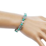 Hot Sale Vintage Turquoise Bracelets Bangles Silver Top Quality Woman Bangle Bracelet Fine Jewelry For Women Girl