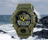 Men Sports Watches 2 Time Zone Digital Quartz Watch Dive 50M Waterproof LED Electronic Multifunctional Military Wristwatch