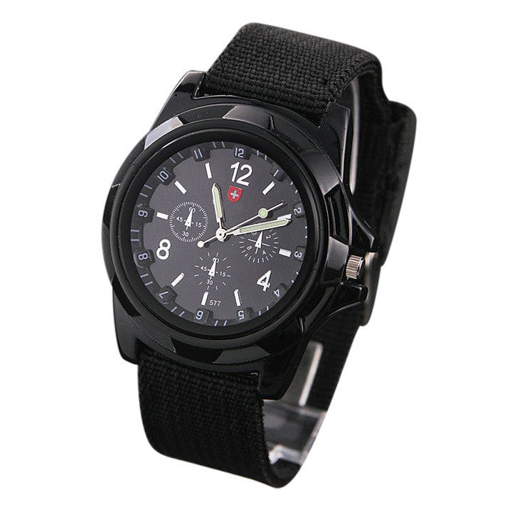 Men's Sports Watch Analog free Watches Alloy dial 4colors military watches Fabric Strap Casual watch
