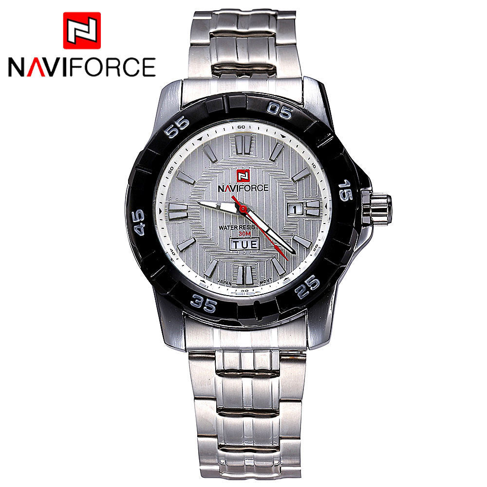 New Brand Fashion Men Sports Watches Men's Quartz Hour Date Clock Man Full Steel Military Army Waterproof Wrist watch