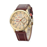 New CURREN Genuine Leather Strap Gold Business Watch Quartz Luxury Sport Watch Men Brand Watch relogio