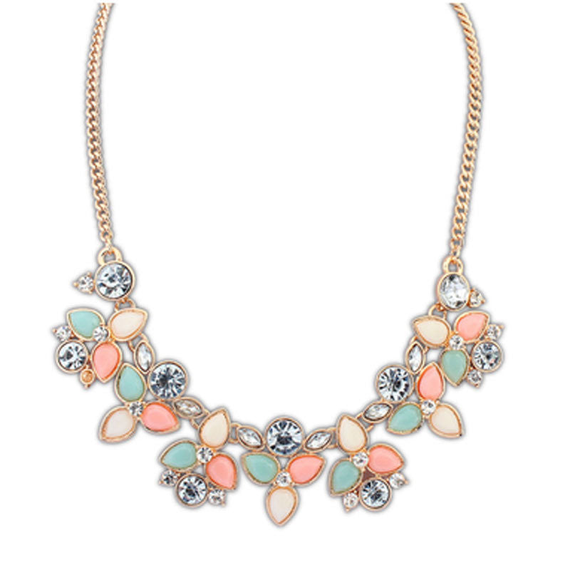 New Fashion Brand Designer Chain Choker Vintage Rhinestone Necklace Bib Statement Necklaces & Pendants Women Jewelry