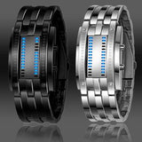 Fashion Men and Women watch Unisex Black Dial Metal Band Quartz Analog Water Resistant Sport Wrist Watch