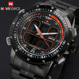 New NAVIFORCE Men Watches Top Brand Luxury Full Steel Analog LED Digital Watch Men Quartz Military Watch Sports Wristwatch