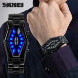 SKMEI Men's Watch Luxury Watches Men Relojes Black Stainless Steel Mens Cool Wristwatch relogio masculino Wristwatches