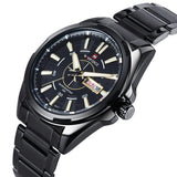 NAVIFORCE 9034 luxury brand Full Steel Quartz Clock dive 30M Casual Army Military Sport watch