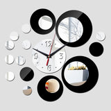 new sale mirror watch wall clock clocks quartz living room needle acrylic 3d home modern design stickers