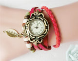 High Quality Hot Sale Women Ladies Girls Fashion Long Leather Strap Bracelet Watch Vintage Punk Style Quartz Wristwatch