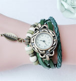 High Quality Hot Sale Women Ladies Girls Fashion Long Leather Strap Bracelet Watch Vintage Punk Style Quartz Wristwatch