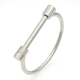 Brand Jewellery Screw Love Bracelets For Women CNC Inlaid Zircon Crystal D Shape Bracelets & Bangles Pulsera Christmas Gift