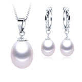 Hot Selling 925 sterling silver jewelry sets 100% real natural freshwater pearl jewelry for women