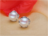 Hot selling 925 sterling silver jewelry set for women 100% genuine natural freshwater pearl jewelry