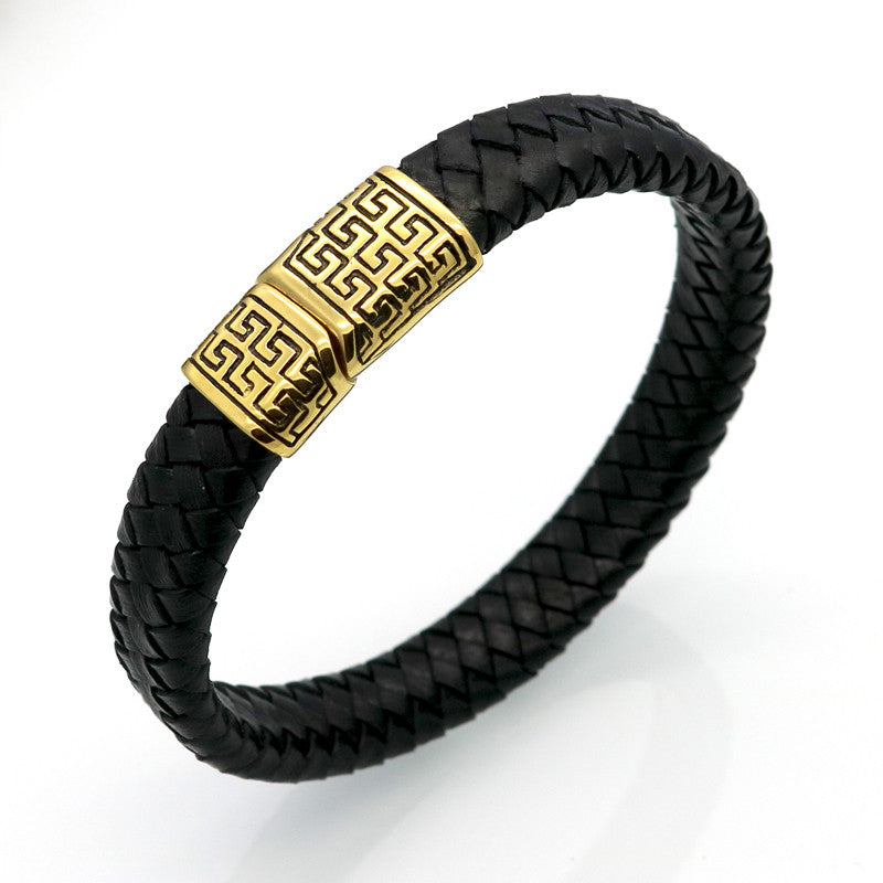 New Arrival Charm Men Accessories Simple Style Fashion Leather Bracelet Jewelry Bracelets Wholesale Birthday Gifts