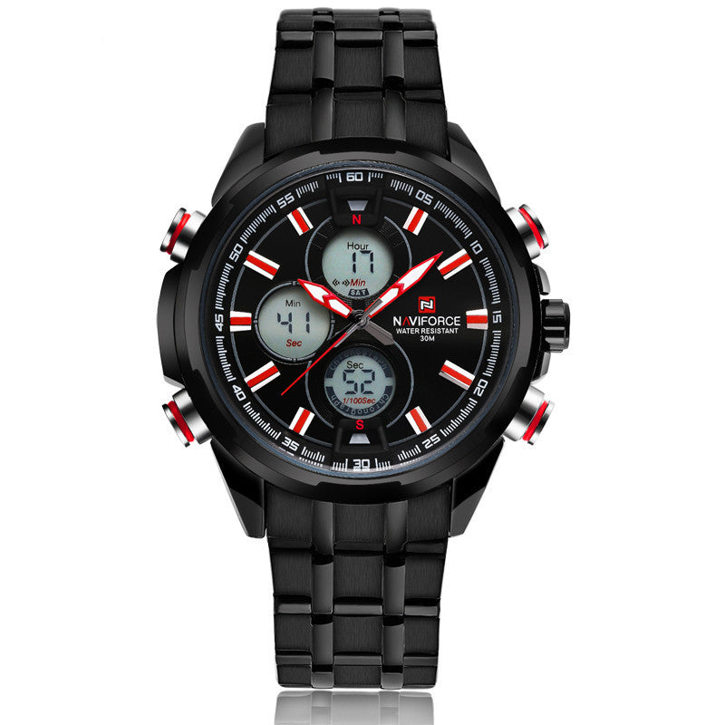 New NAVIFORCE Men's Quartz Digital Watch Men Sports Watches Military Army Full Steel Luxury Top Brand Wrist Watch LED Clock