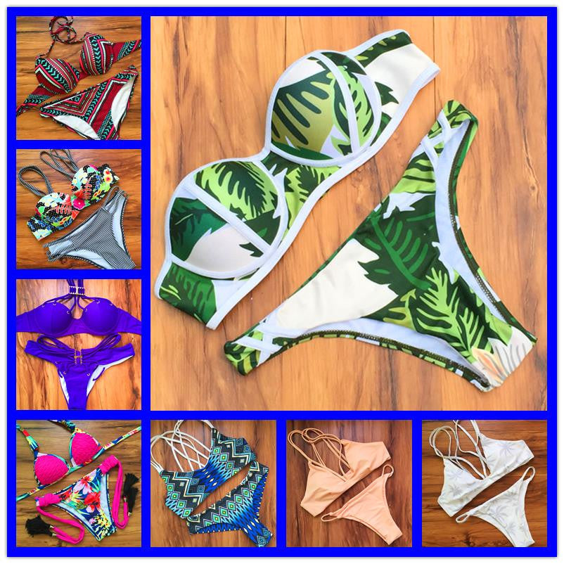 Bikini set sexy Beach Swimwear Printed swimsuit women swimwear bathing suit bikini