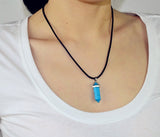 New Fashion jewelry natural quartz stone turquoise agate amethyst pendant necklace Valentine's Day Gifts for women girl