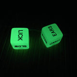 Sex dice sexy game 6 sided gambling adult love romance luminated notilucent 2pcs/lot=1 pair