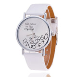 who cares I'am late anyway Watch Leather Strap Women Watch Quartz Watch