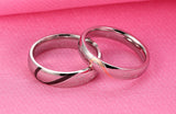 Stainless Steel Wedding Bands Rings For Women Men Love Heart Vintage Ring
