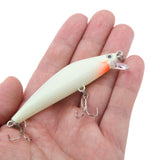 Fishing lure3D Luminous Night Fishing Minnow Lure Isca Artificial Hard Fishing Bait 82mm 8g Minnow Fishing Lures Tackle With 2 Hooks