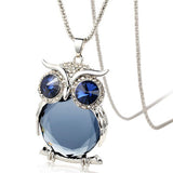 New Owl Necklace Top Quality Rhinestone Crystal Pendant Necklaces Classic Animal Long Necklace Jewelry For Women Gift