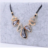 New Statement Choker Vintage Charms Geometric Women Collar Rhinestone Crystal Gem Necklaces&Pendants Fine Jewelry
