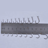 600pcs Carbon Steel Fishing Jig Hooks with Hole Fly Fishing Tackle Box 3# -12# 10 Sizes Fish Hooks