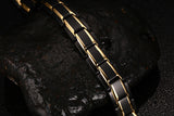 Top Quality Health Men Bracelet Bangle 316L Stainless Steel Magnetic Care Jewelry Black & Gold Plated