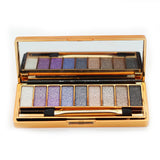 9 Colors Diamond Makeup Eyeshadow Naked Smoky Palette Make Up Set Eye Shadow Maquillage Glitter Professional Cosmetic With Brush