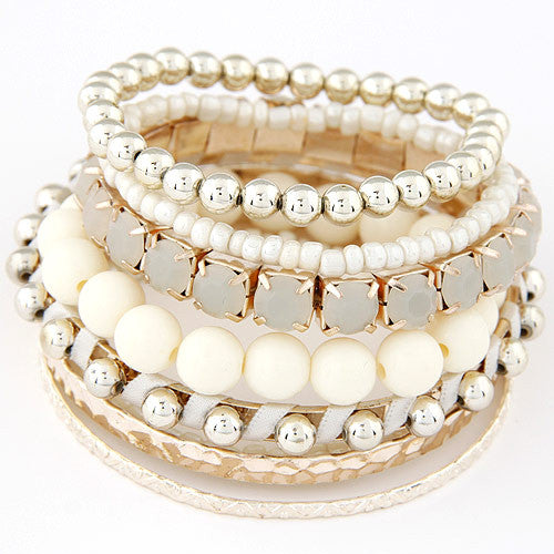 Bohemian Candy Color Multilayer Beads Bracelet Bangles jewelry for women