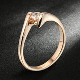 Cubic Zirconia Engagement Rings White Gold Plated Fashion Brand Ring Wedding Jewelry For Men and Women 