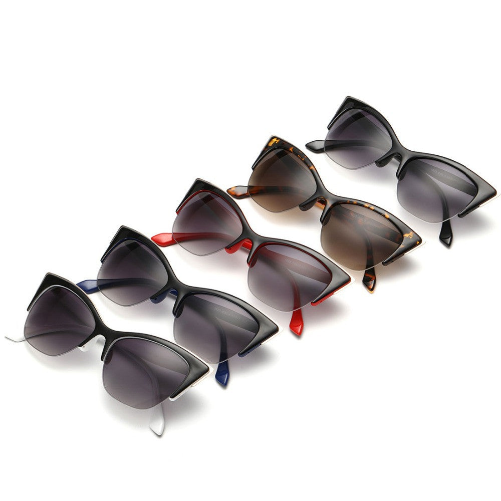 Newest Half-Frame Cat Eye Sunglasses Women Summer Style Sun Glasses Brand Designer Gafas Oculos De Sol UV400