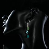 Elegant Charm Earrings for Women With 3pcs Water Drop Stellux Austrian Crystal Dangle Wedding Earrings