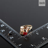 Exclusive Gold Plated Multicolour Stellux Austrian Crystal Ring 