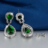 Multicolor Wedding Jewelry Sets for Women Bridal Silver Gold Plated Crystal Vintage Jewelry Set