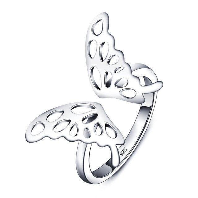 Butterfly Accessories 925 Sterling Silver Rings For Women New Party Jewelry