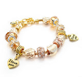 Women'S Fashion Jewelry Pink Crystal Bracelet For Women Gold Bracelets Bangles Handmade Jewelry Pulseras 
