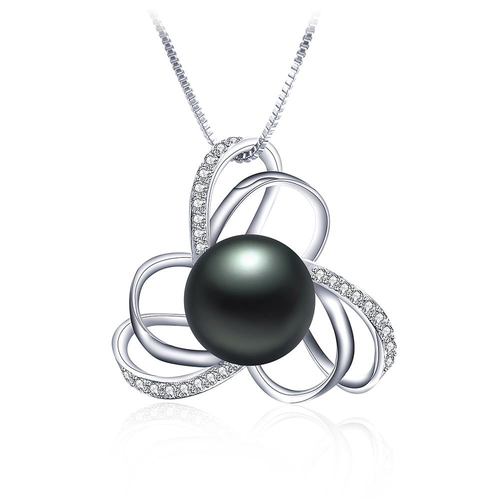 European style natural stone pendant for women fashion 925 sterling silver necklace&pendant 100% real freshwater pearl