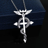 Vintage Fullmetal Alchemist Edward Elric Chain Pendant Necklace Hot Sale Classic Women And Men Statement Necklace