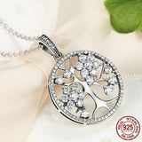 Classic 925 Sterling Silver Tree of Life Pendant Necklaces for Women Women Fine Jewelry collares