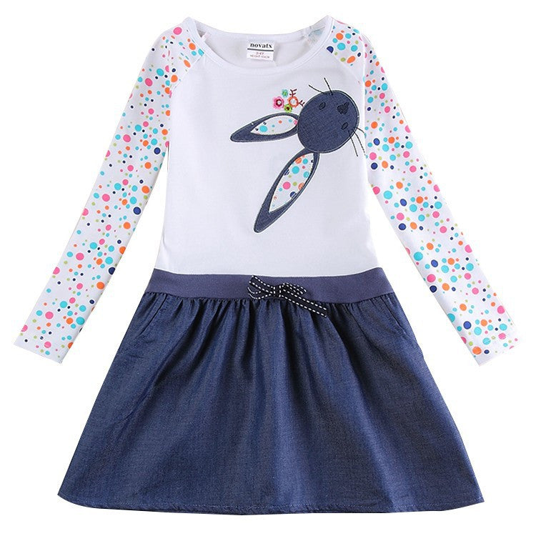 Girl Dress long sleeve kids dresses for girls Clothes Nova Brand children clothing Kids Clothes summer Party Girls Dress