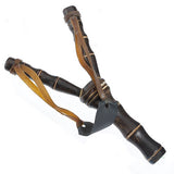 Bamboo Style Wood Wooden Sling Shot Toys Slingshot Bow Catapult Hunting