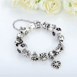 Luxury Silver Charm Bracelet for Women With High Quality Murano Glass Beads DIY Christmas Gift
