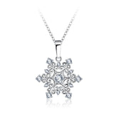 Exquisite Snowflake Pendant Platinum Plated with Zirconia Jewellery Valentine's Day Gift 