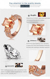 Beautiful Ring Rectangle Zircon Cutting Ring 18K Rose Gold/Platinum Plated Women Rings Fashion Jewelry