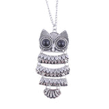Best Deal New Fashion Lady Women Vintage Silver Owl Pendant Necklace Best Gift