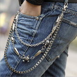 Best Deal New Fashion Silver Alloy Unisex Hip-hop Skull Pendant Punk Rock Cowboy Pants Trousers Chain Gift 